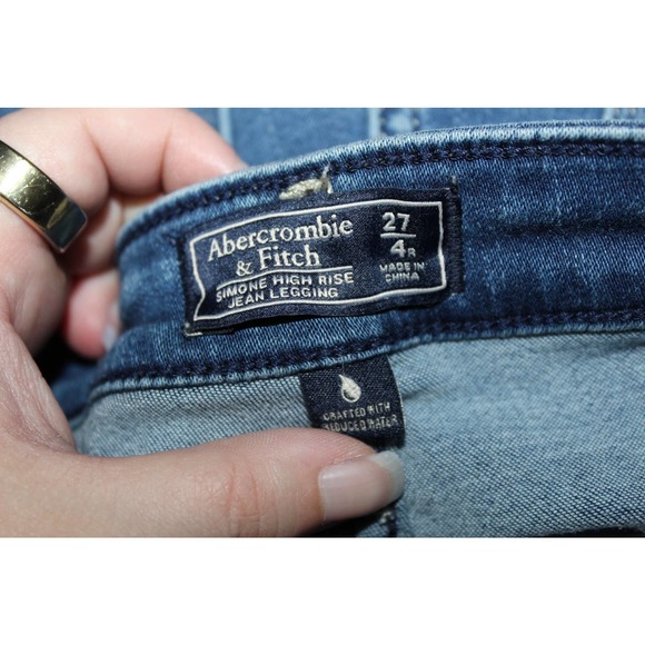 Women's Abercrombie & Fitch Simone High Rise Jean Legging Blue Jeans Size 27 / 4 - Picture 3 of 5